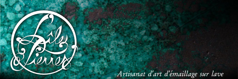 L'île o Pierres - artisanat d'art d'émaillage sur lave à Montpeyroux