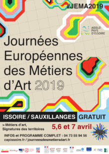 Affiche des Journées Européennes des Métiers d'Art 2019 à Issoire et Sauxillanges