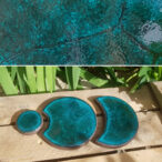 Dessous-de-plats en lave émaillée collection Trio par L'île o Pierres.