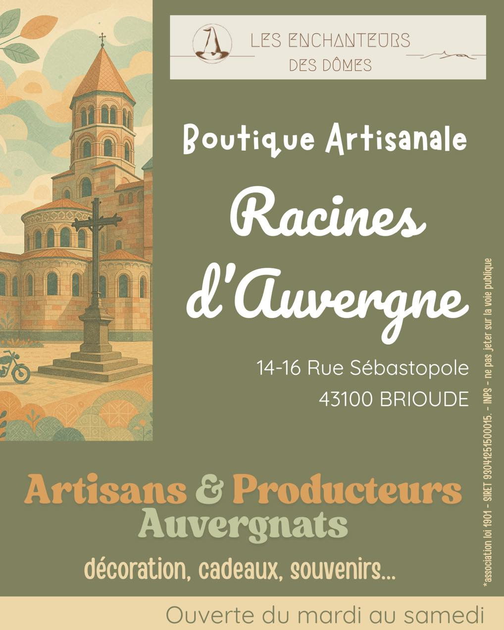 Boutique éphémère Racines d’Auvergne à Brioude