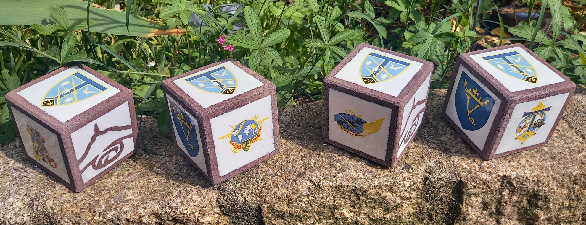 Cubes pour le 28RT en pierre de lave émaillée